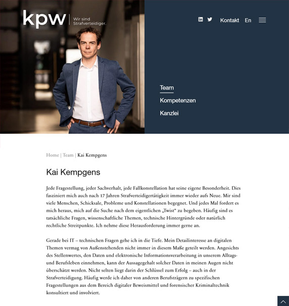 Web design for law firm Berlin